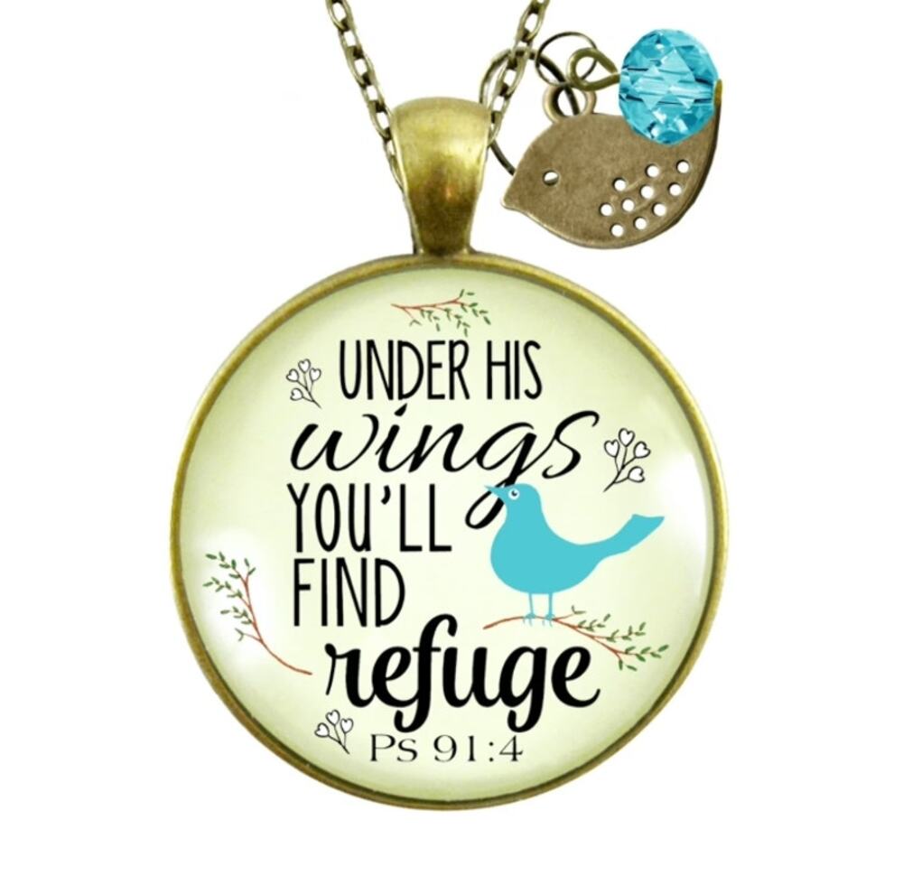 Under His Wings Gutsy Goodness Bronze Necklace Female Adult Metal Faith Jewelry